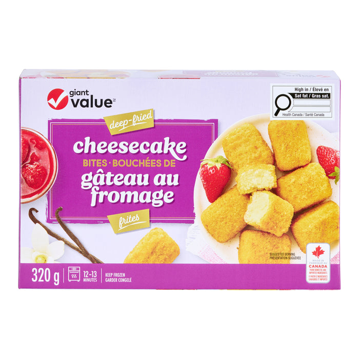 Bouchées de gâteau au fromage frites Giant Value, 320 g
