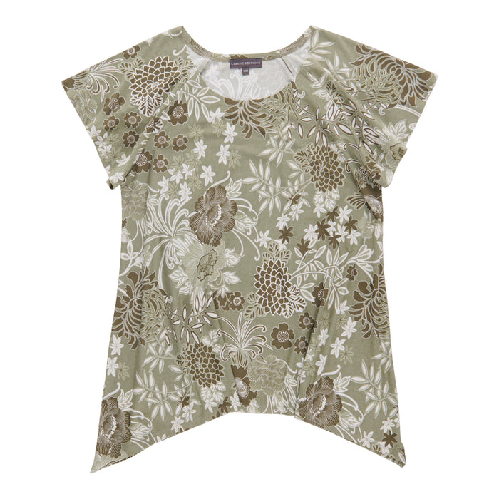 Classic Editions Women's Printed Sharkbite Top