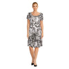 Classic Editions Women's Printed Short Sleeve Dress