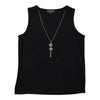 Classic Editions Women's Textured Camisole with Necklace