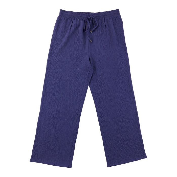 Pantalon froissé à jambe large Classic Editions pour femmes