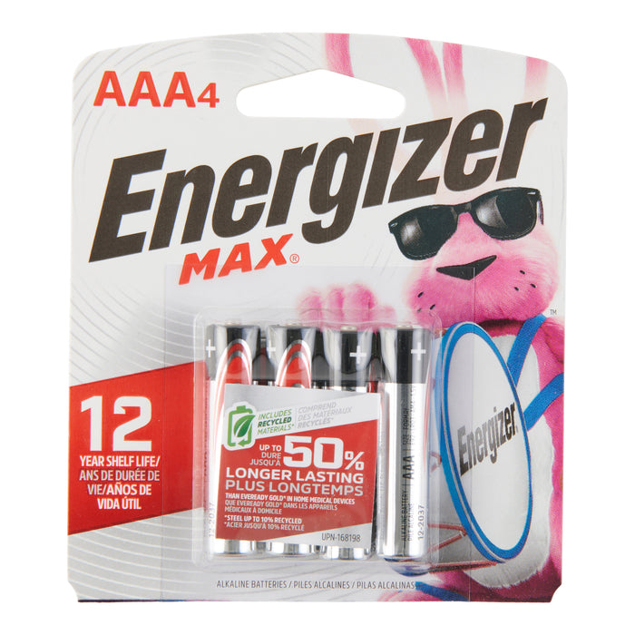 Energizer MAX AAA Batteries, 4 pack