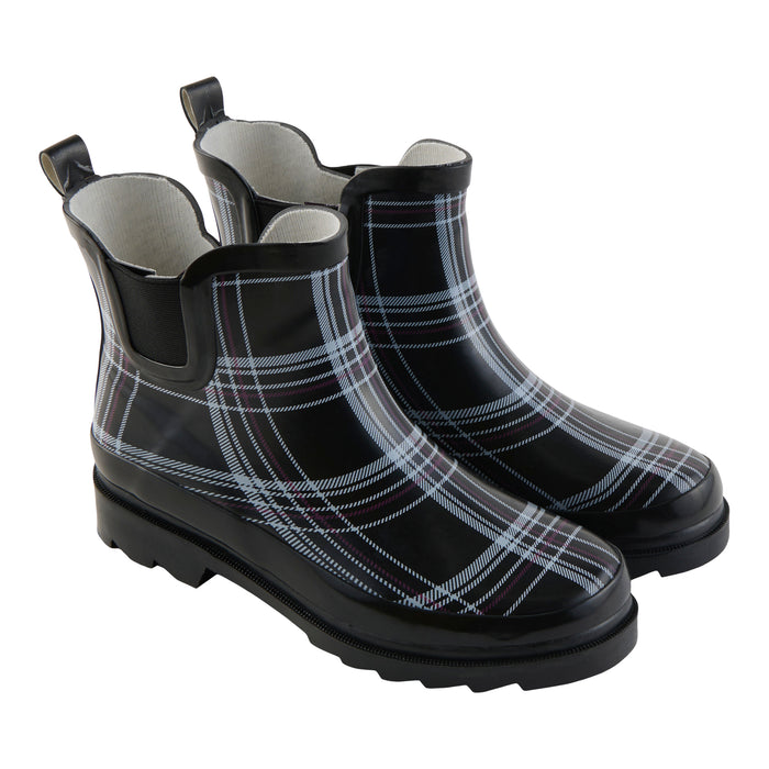 Bottes de pluie carreautées tombant aux chevilles mySTYLE pour femmes
