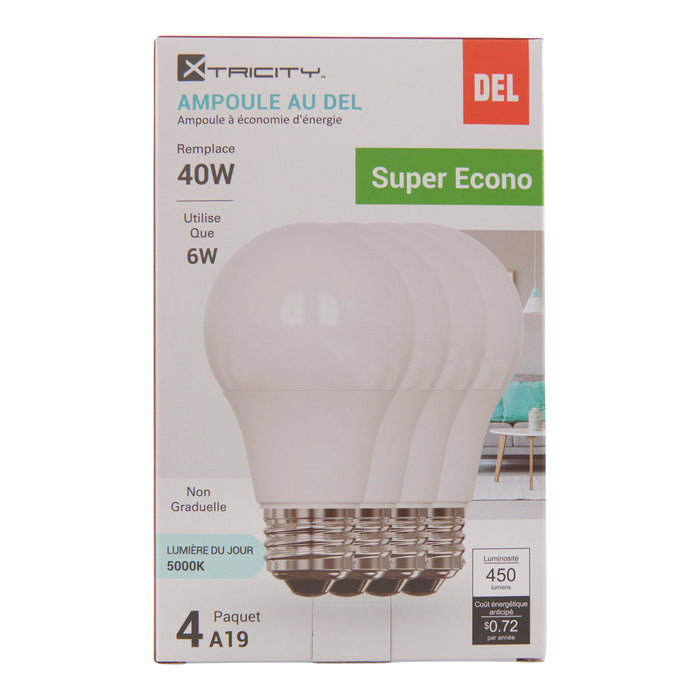 Ampoules à DEL 40 W lumière du jour Xtricity, emb. de 4