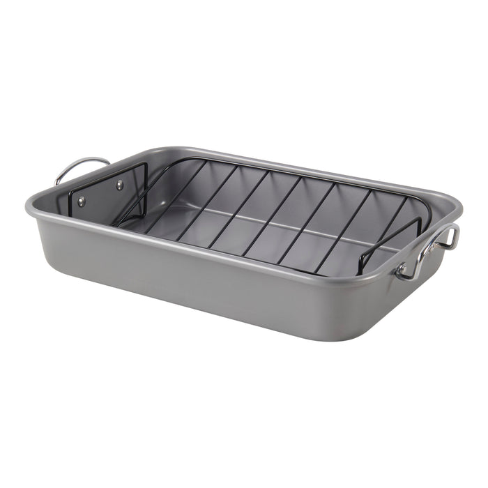 HomeStyles Roasting Pan & Rack, 16-in x 11-in, 2 Piece