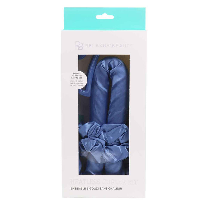 Bigoudi sans chaleur en satin Relaxus Beauty, bleu