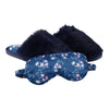 Ensemble de pantoufles et masque Ellen Tracy pour femmes, 2 pièces