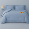 Solid Ruffle Microfiber Comforter Set, King, 3 Piece