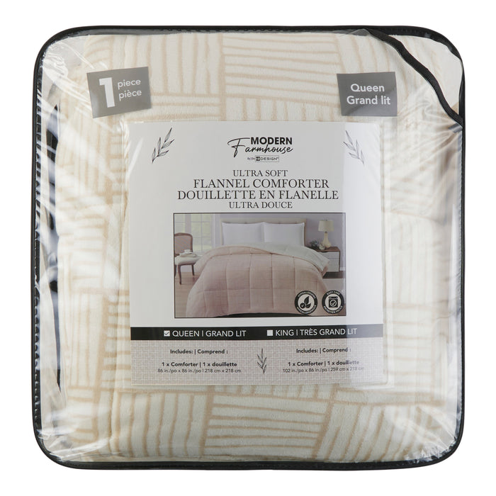 HomeStyles Flannel Comforter, Queen, 1 Piece