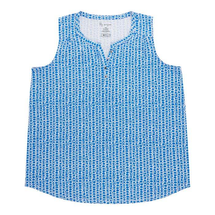 lily morgan Women's Plus Printed Camisole with Buttons