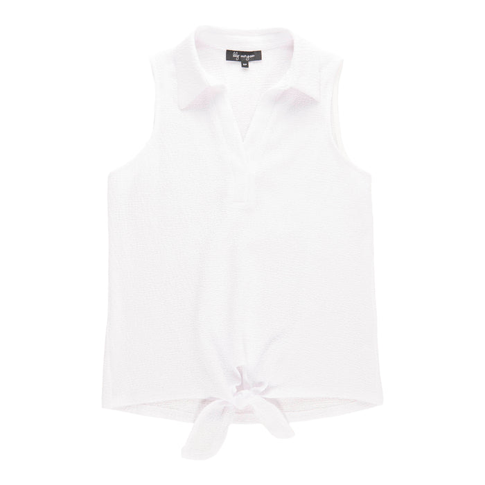 lily morgan Women's Collared Camisole with Tie-Front