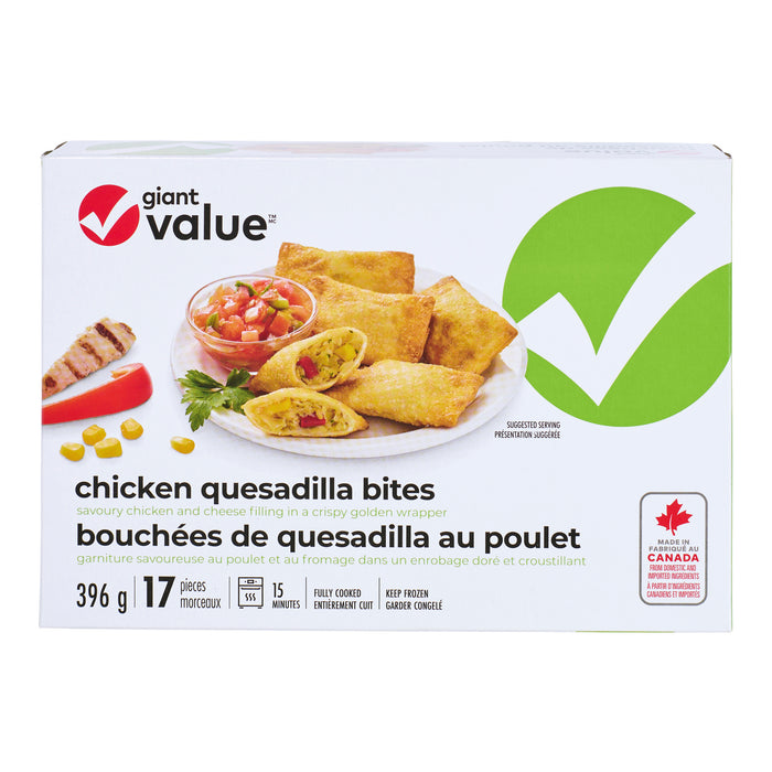 Bouchées de quesadilla au poulet Giant Value, emb. de 17, 396 g