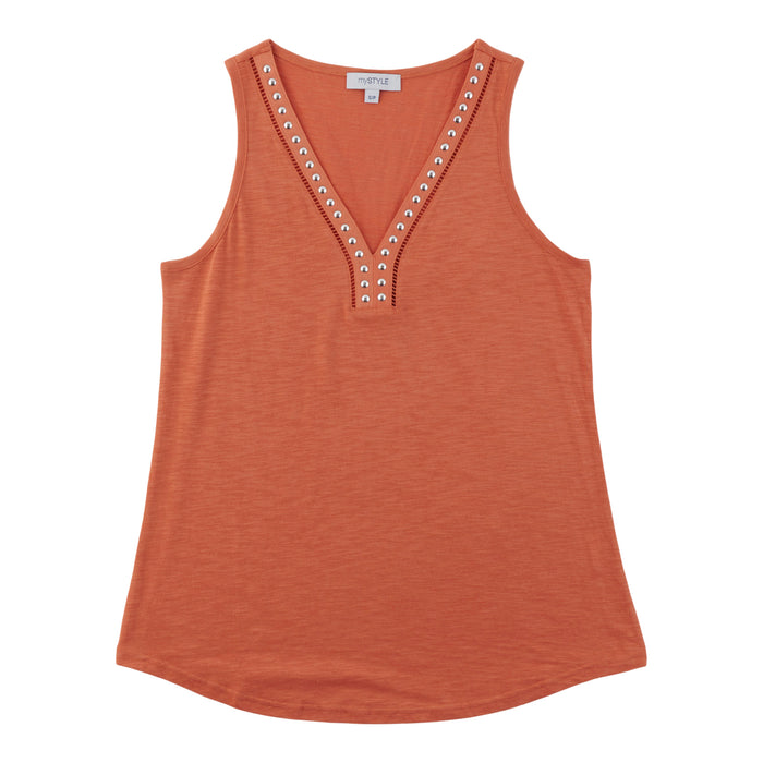 mySTYLE Women's Tank Top with Studs