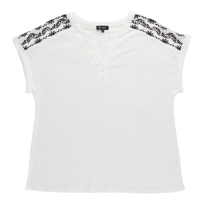 Haut avec broderie taille plus lily morgan pour femmes