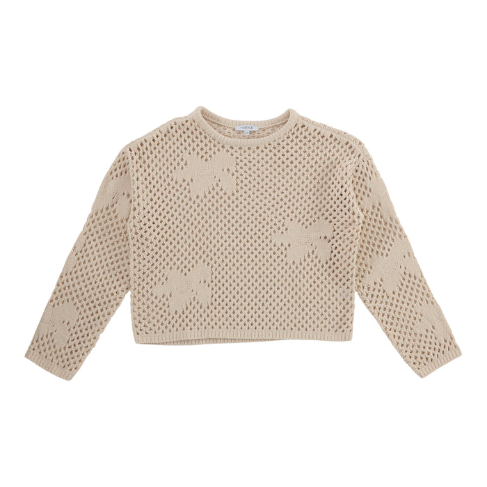 mySTYLE Women's Flower Knit Sweater