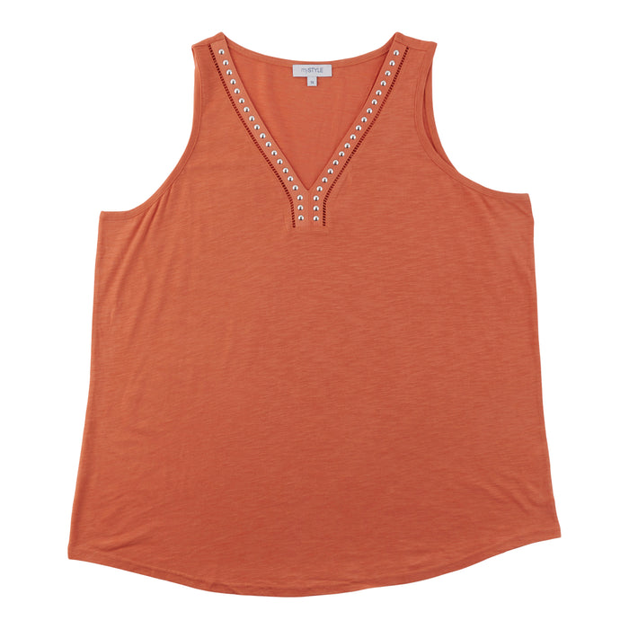 Débardeur clouté mySTYLE taille plus pour femmes
