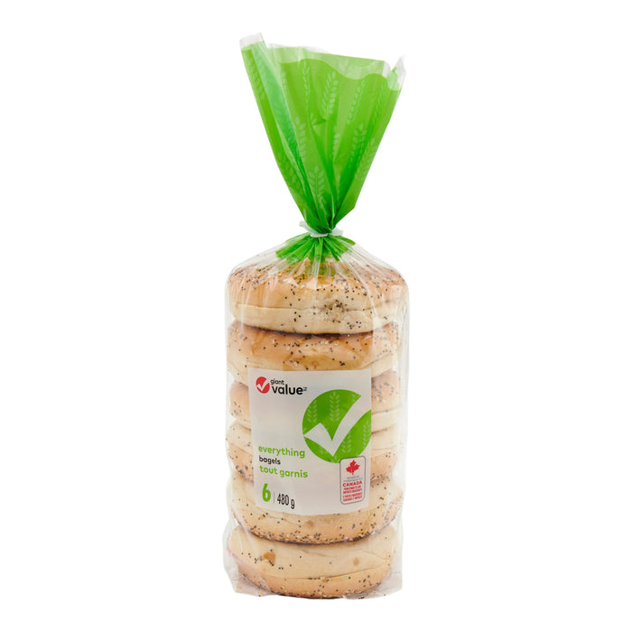 Giant Value Everything Bagel, 480 g