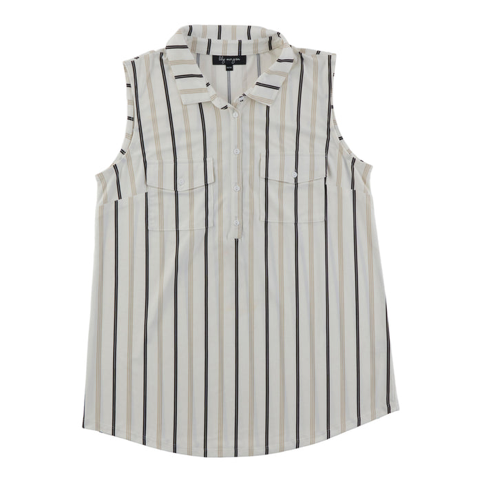 lily morgan Women’s Button Collar Top