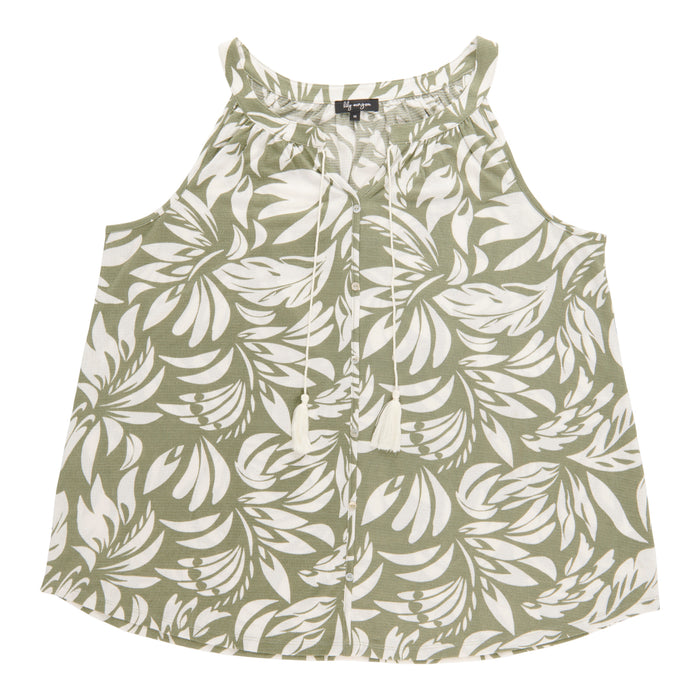 Camisole imprimée en mousseline lily morgan taille plus pour femmes