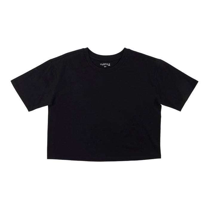 T-shirt écourté de coupe décontractée mySTYLE pour femmes