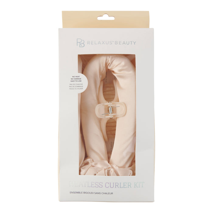 Relaxus Beauty Satin Heatless Curler Kit, Champagne