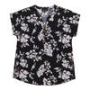 lily morgan Women's Printed Top with Coconut Buttons