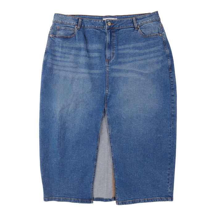 Jupe midi en denim mySTYLE taille plus pour femmes
