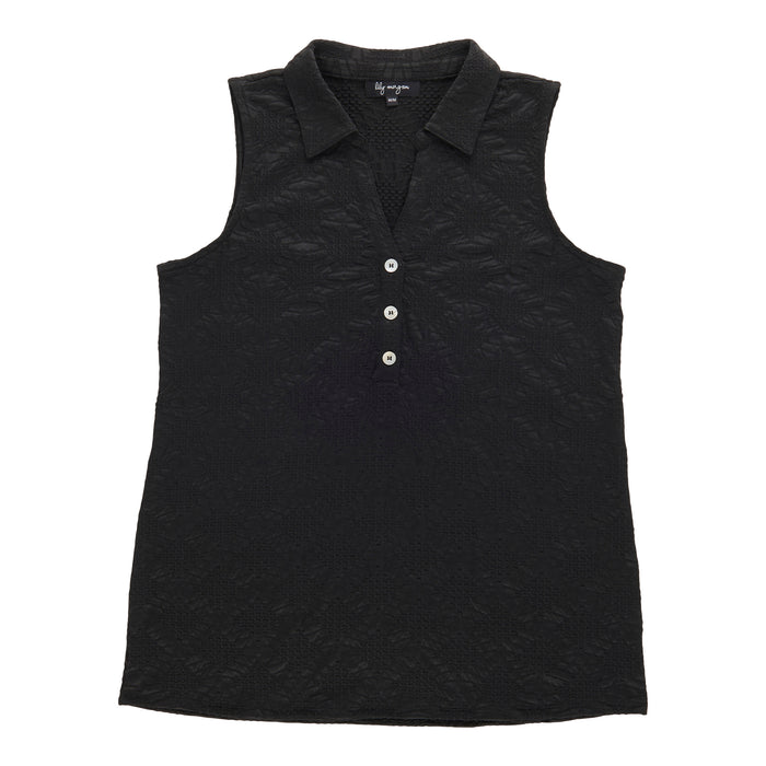 lily morgan Women's Collared Camisole with Tie Front