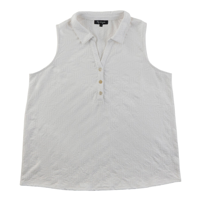 lily morgan Women's Plus Collared Camisole with Tie Front