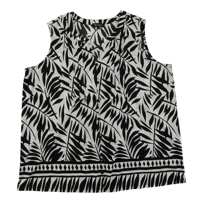 lily morgan Women's Plus Printed Pintuck Camisole