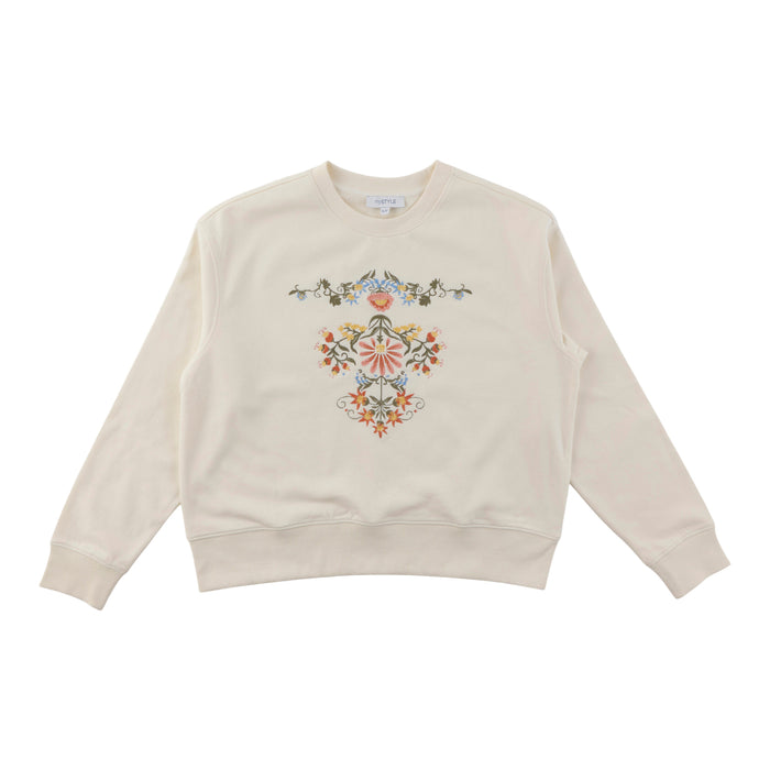 mySTYLE Women’s Screen Embroidered Sweatshirt