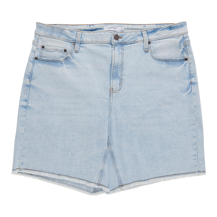 Bermuda en denim de fantaisie Bord de mer taille plus mySTYLE pour femmes