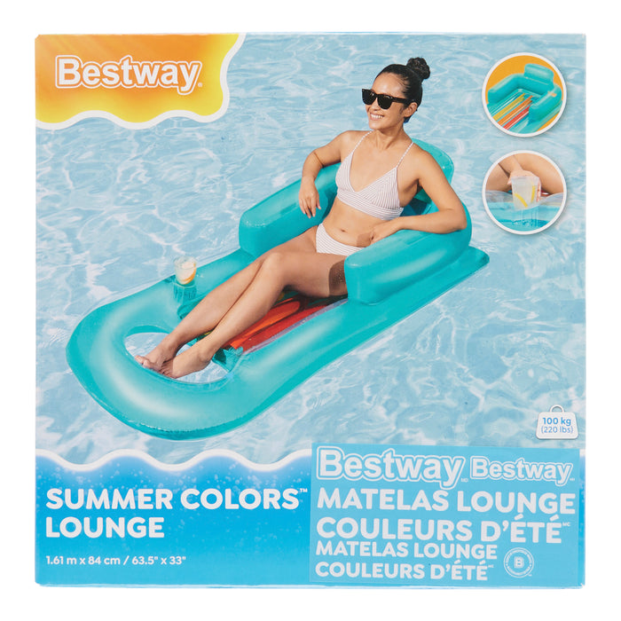 Bestway Deluxe Lounge Chair, Assorted, 63.5-in x 33-in.