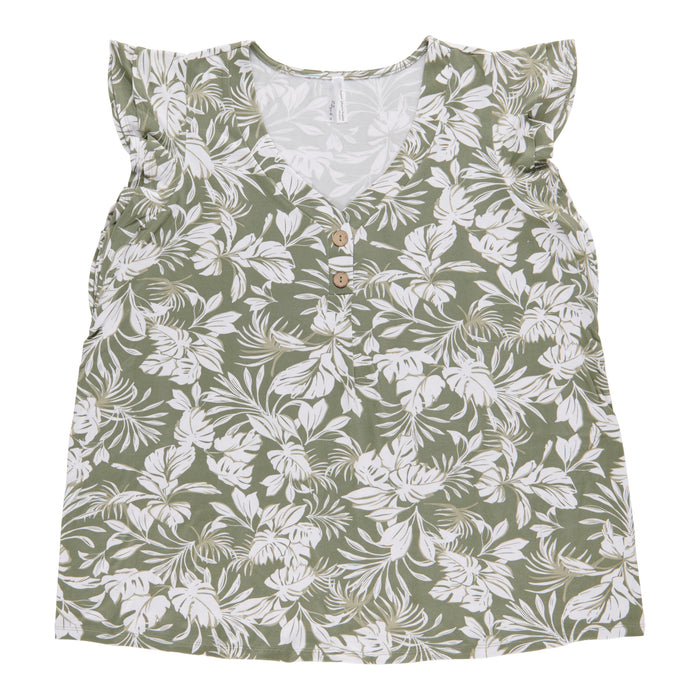 Women's Plus Top with Ruffle Detail