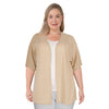 Cardigan crocheté taille plus lily morgan pour femmes