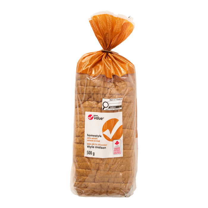 Pain blé entier style maison Giant Value, 500 g
