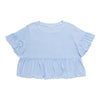 mySTYLE Women's Plus Slub Flounce Top