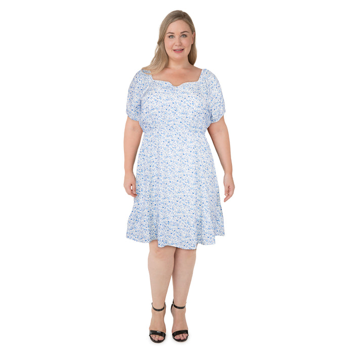 mySTYLE Women's Plus Floral Mini Dress