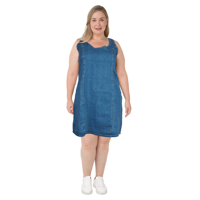 Robe en denim avec glissière au dos mySTYLE taille plus pour femmes