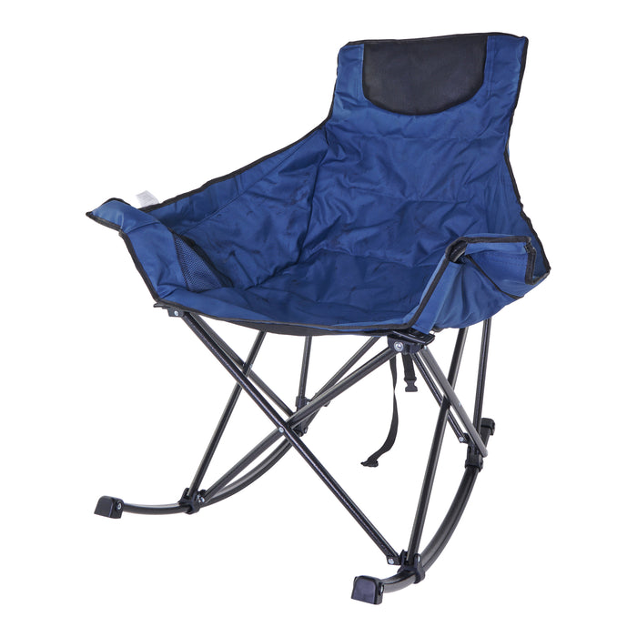 Chaise berçante de camping HomeStyles, bleu marine 35 po x 34 po x 37 po