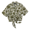lily morgan Women's Printed Airy Tie-Front Blouse