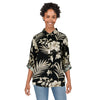 lily morgan Women's Printed Silky Linen Blouse