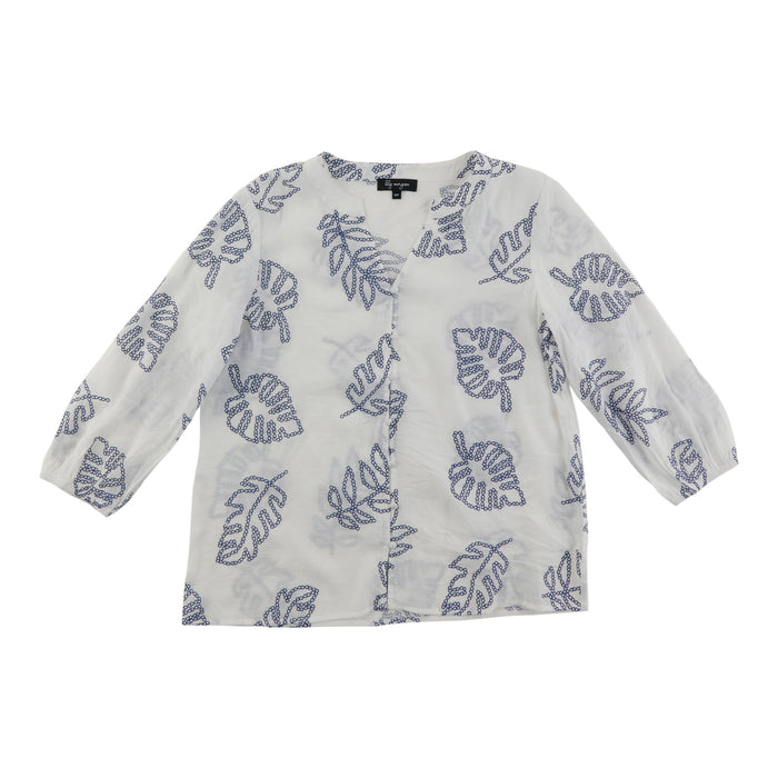 lily morgan Women's Printed Puff Sleeve Blouse