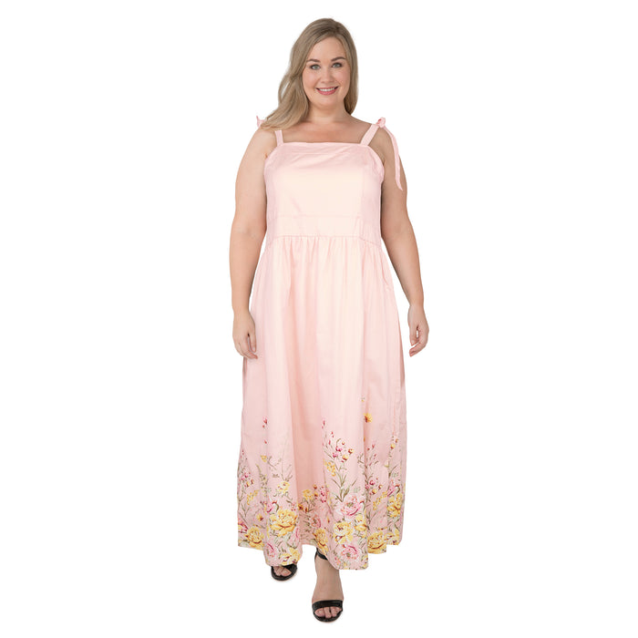 Robe midi avec bordure imprimée lily morgan taille plus pour femmes