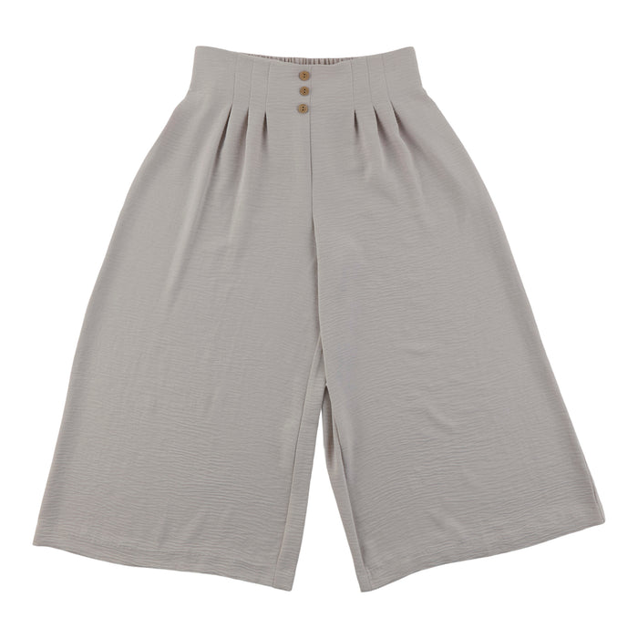 lily morgan Women's Solid Pleated Wide-Leg Cropped Pants