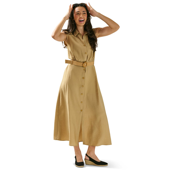 lily morgan Women's Sleeveless Shirt Dress