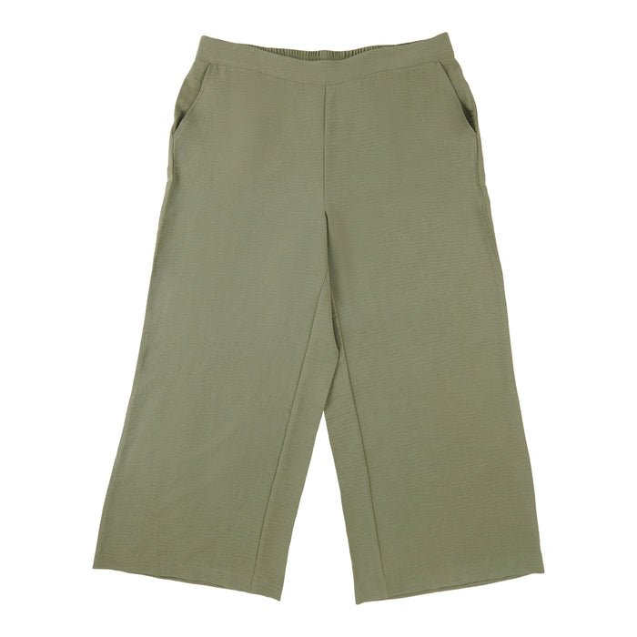 Pantalon uni à jambes larges et à circulation d'air taille plus lily morgan pour femmes