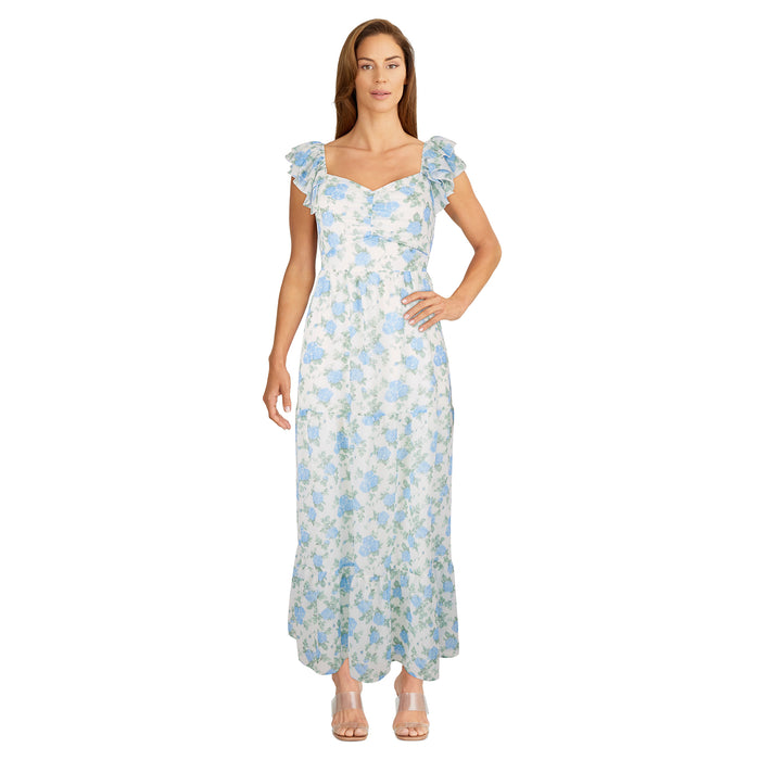 Robe maxi à dos froncé lily morgan pour femmes