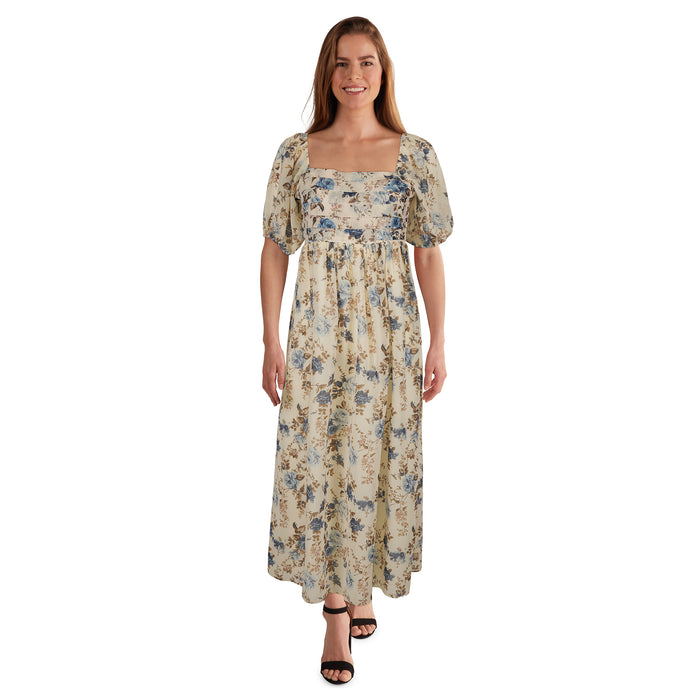 lily morgan Women's Pleated Front Maxi Dress