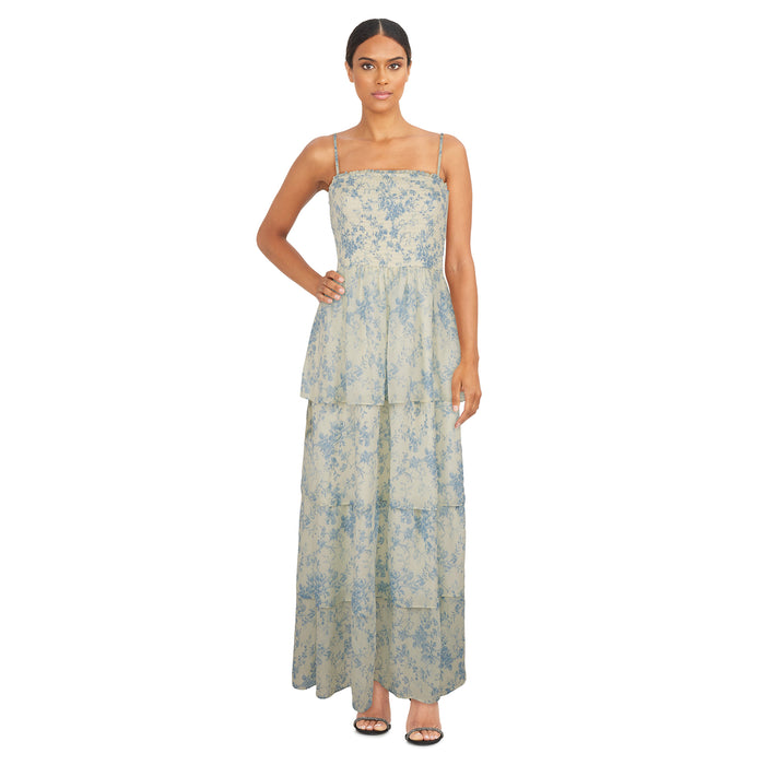lily morgan Women's Tiered Floral Maxi Dress